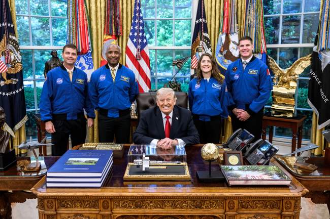 Trump Honors Artemis Crew, Calls Space Station, and Makes Historic Announcement About New Academy