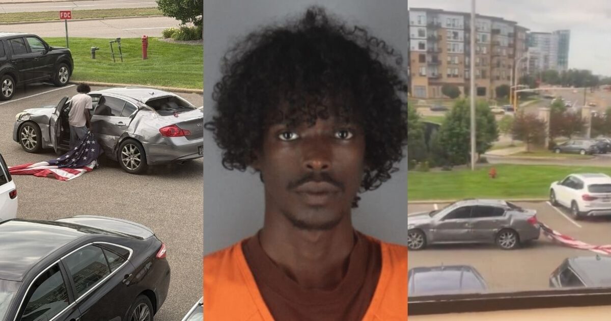 Repeat Criminal Charged After Stealing American Flag, Dragging It Behind His Car, Then Going Back to Shred It in Minnesota Suburb (VIDEO)
